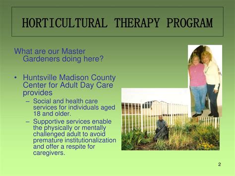 Ppt Horticultural Therapy Program Powerpoint Presentation Free