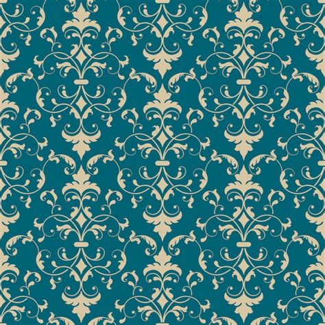 Free Vector Damask Seamless Pattern Element Classical Luxury Old