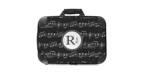 Custom Musical Notes Hard Shell Briefcase 18 Personalized