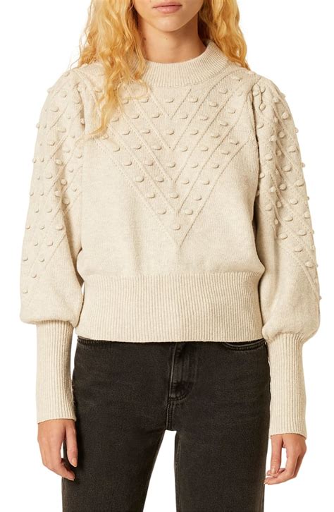 French Connection Bobble Stitch Crop Sweater Nordstrom Winter Sale