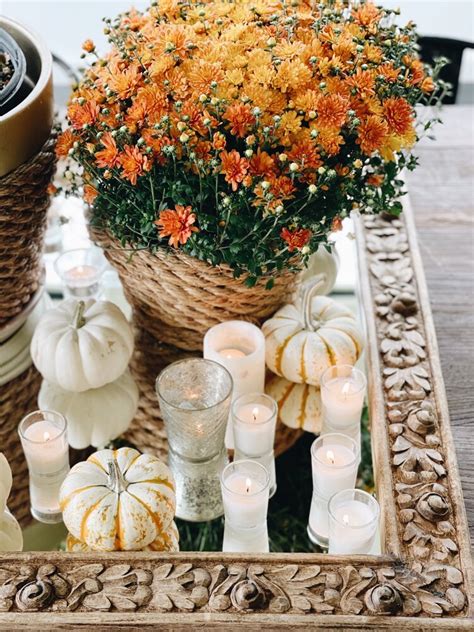 Fall Farmhouse Large Centerpiece Floral Arrangement Autumn Flower