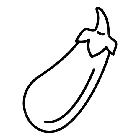 Eggplant Clipart Transparent Png Hd Eggplant Icon Outline Vector Thin