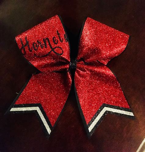 Cheer Bow Custom Made With Name Or Team Competition Cheer Etsy In