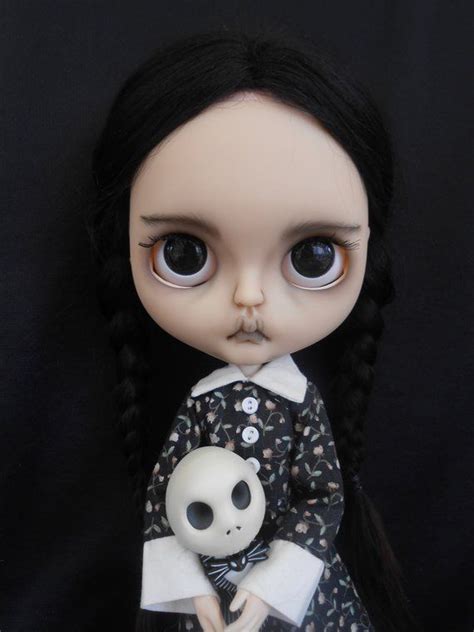 custom wednesday addams blythe doll etsy españa blythe dolls gothic dolls big eyes doll