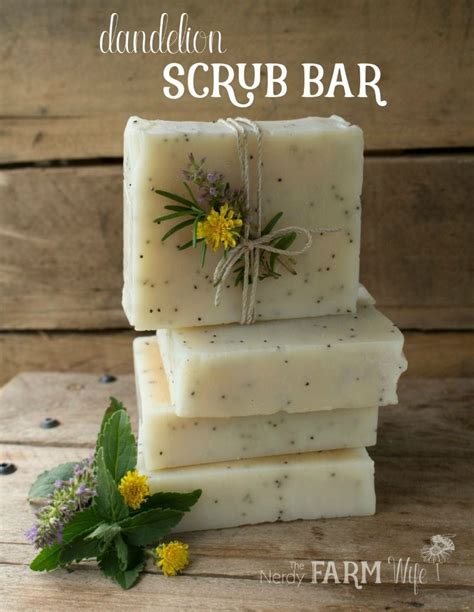 Dandelion Scrub Bar Soap Recipe Palm Free Perfect For Gardeners