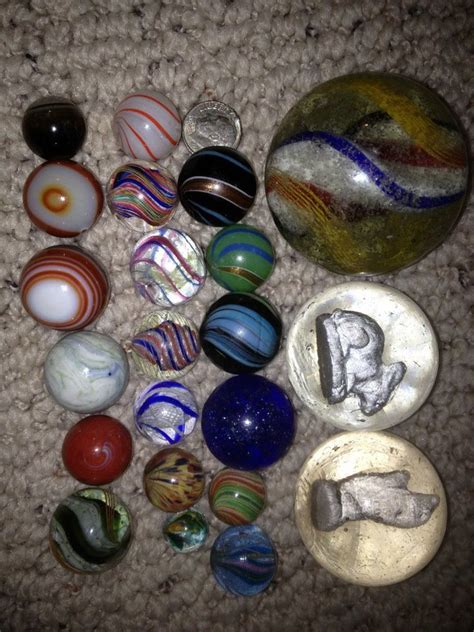 Assortment Of German Marbles All 100 Years Old All Hand Made