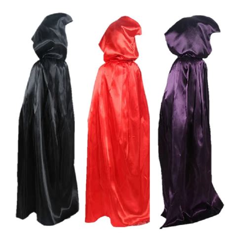 Gothic Hooded Stain Cloak Witches Robe Witch Larp Cape Women Men