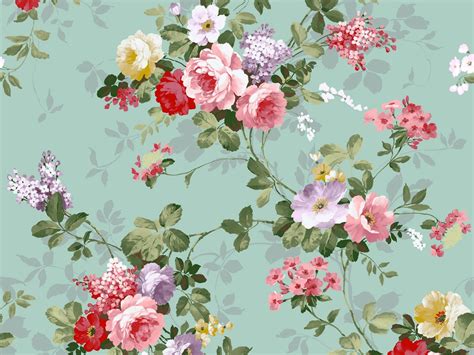 Cute Vintage Flowers Wallpaper 1600x1200 22760