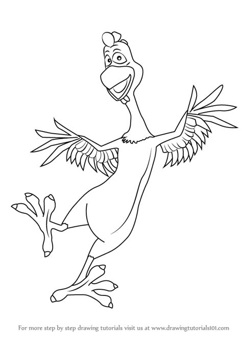 Learn How To Draw Peck From Back At The Barnyard Back At