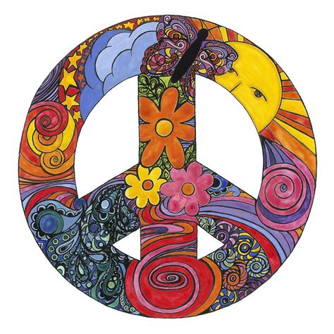 Peace Sign Painting By Barbara Esposito