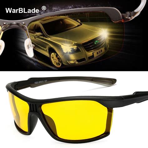 mens polarized night driving sunglasses men brand designer yellow lens night vision driving