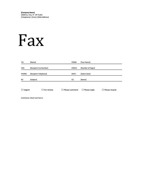 5 Fax Cover Sheet Templates Free Sample Templates