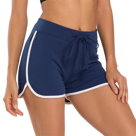 hde women s retro fashion dolphin running workout shorts midnight blue small