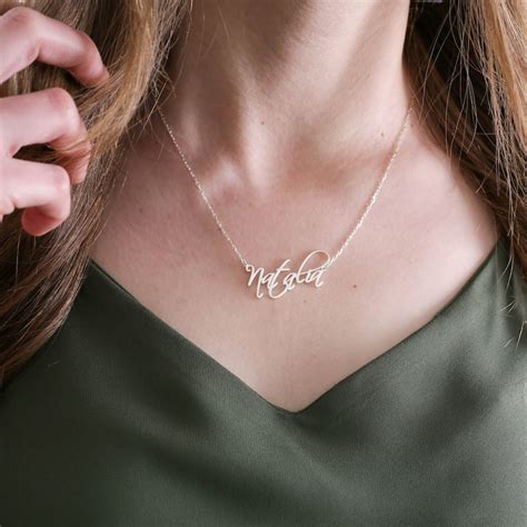 sterling silver name necklace personalized jewelry etsy