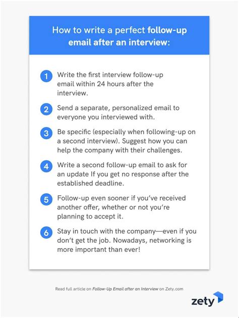 Follow Up Email After An Interview Example And Tips