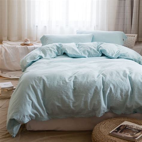 We did not find results for: Light blue solid color duvet cover set queen king size ...