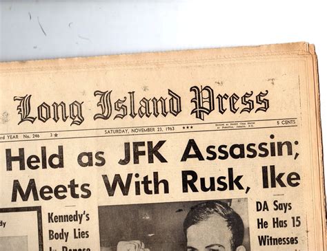Long Island Press Newspaper Saturday November 23 1963 1940 69