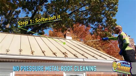 Metal Roof Cleaning Standing Seam Metal Roof Cleaning Youtube
