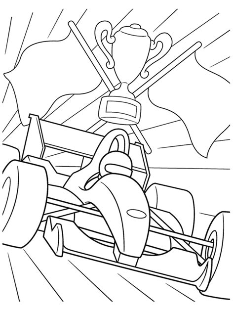 Formule 1 winnaar kleurplaat Kleurplaatje.nl