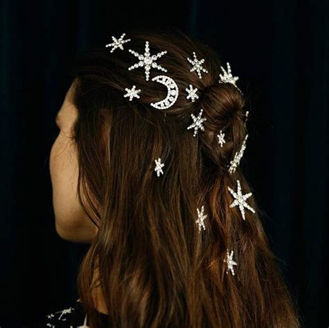 Stonefans Shiny Star Moon Rhinestone Hairpins Barrettes For Women