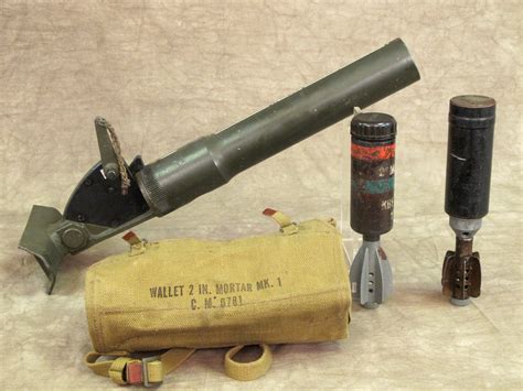 Original British Wwii Era 2 Inch Paratrooper Mortar Set With Inert