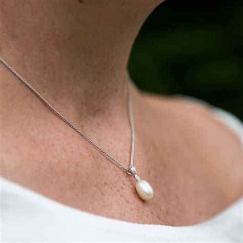 Pearl And Teardrop Necklace By Tigerlily Jewellery