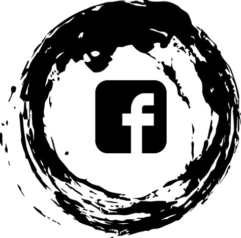 Logo Facebook Hitam Putih Png Fb Icon 113189 Free Icons Library