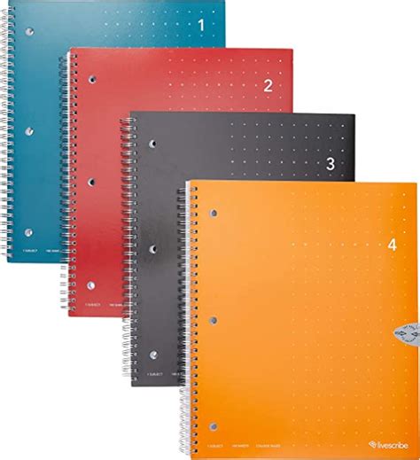 Livescribe Single Subject Lined Notebooks 1 4 Letter 85 X 11