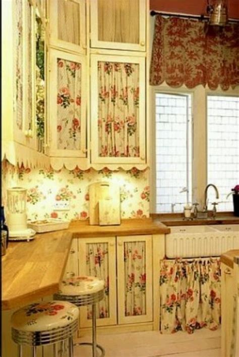 Maybe you would like to learn more about one of these? Shabby chic kitchen! Cabinet curtains! | More Cabinet ...