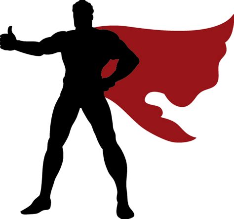 Superhero Clip Art Vector Graphics Silhouette Superman Silhouette Png Download