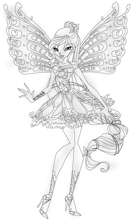 Winx Butterflix coloring pages to download and print for free