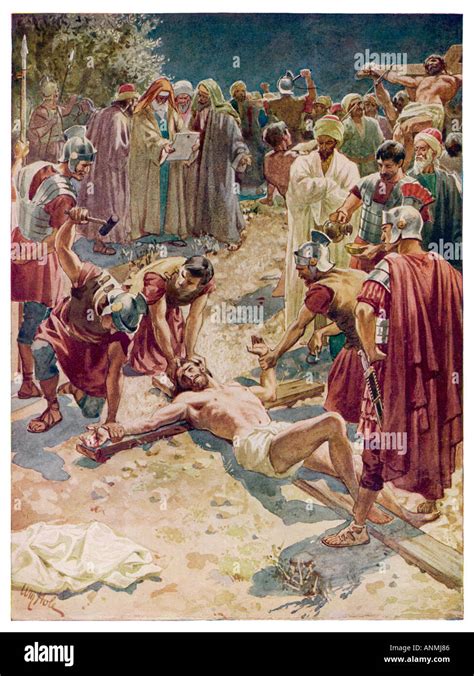 Jesus Nailed To Cross Hi Res Stock Photography And Images Alamy