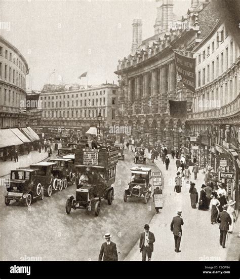 Regent Street Londres Angleterre En 1912 À Partir De Lhistoire