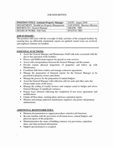 Finance Administrative Assistant Job Description Sample Financial