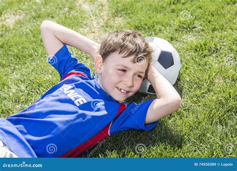 Handsome Teenager Boy Football Stock Image Image Of Children Game