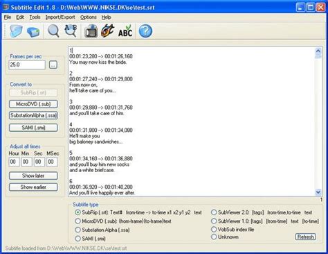 With subtitle edit you can easily adjust the start time of the subtitle if it is out of sync with the movie. Download Subtitle Edit (Portable) v3.5.17 Beta (freeware ...