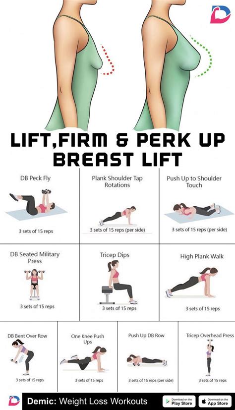 pin on workout and diet regime for breast lift