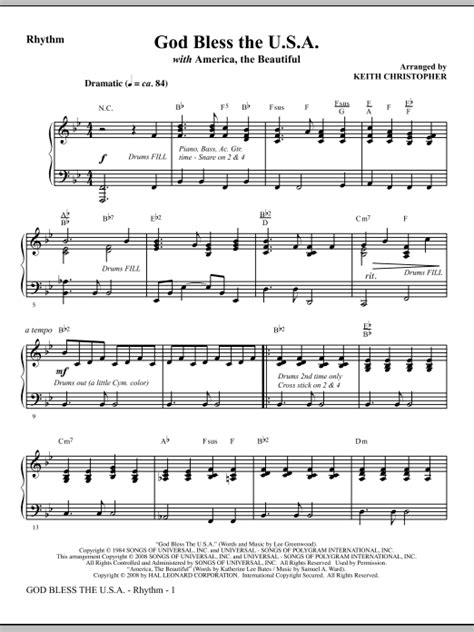 Easy Piano God Bless America Sheet Music However The Lead In To The