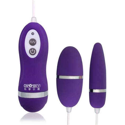 Omysky Silent Waterproof Wired Double Vibrating Eggs Vibrator Massager