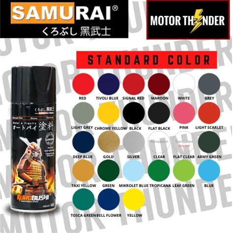 Samurai Paint Standard Colors And Primer Samurai Spray Paint Shopee