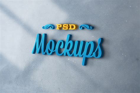 3d Logo Mockup Psd Template Free Download Printable Templates