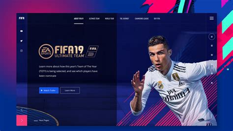 Fifa19 Website Concept Uiux On Behance