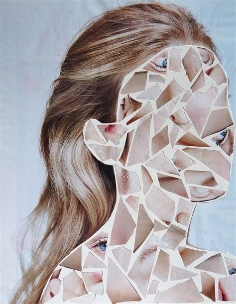 Fragments Magazine Collage Photomontage Abstract Collage Face