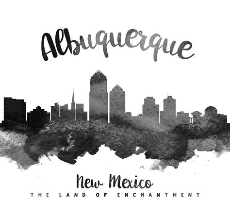 Albuquerque New Mexico Skyline 18 Painting By Aged Pixel Fine Art America
