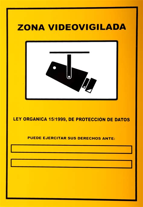 Cartel Zona Videovigilancia 30x21cm Leroy Merlin