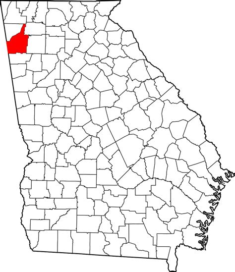 Filemap Of Georgia Highlighting Floyd Countysvg Wikimedia Commons