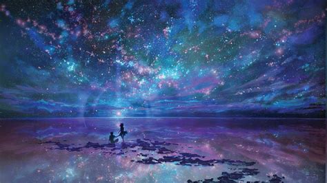 Anime Clouds Stars Couple Wallpapers Hd Desktop And Mobile Backgrounds