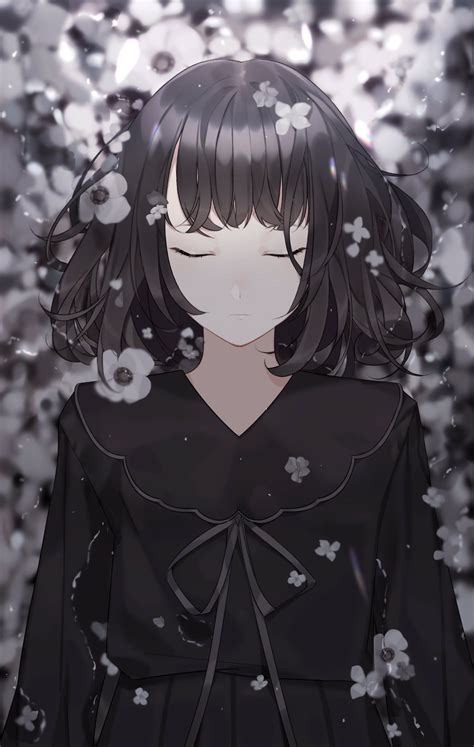 Kawaii Anime Girl Black Hair Wallpapers Wallpaper Cave