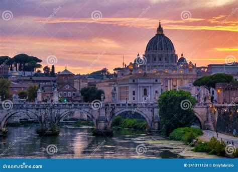Vatican Skyline Stock Photo Image Of Vaticano Tiber 241311124