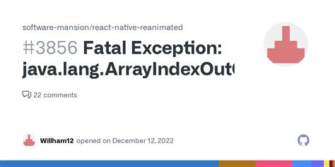 Fatal Exception Java Lang ArrayIndexOutOfBoundsException Issue Software Mansion React